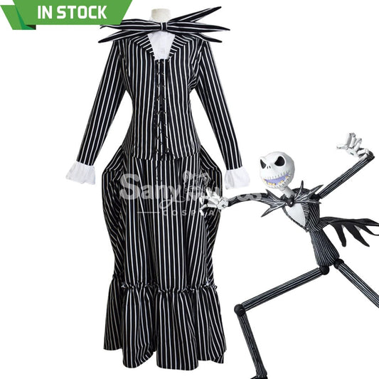 【In Stock】Anime The Nightmare Before Christmas Cosplay Jack Skellington Costume Female Costumes 1000