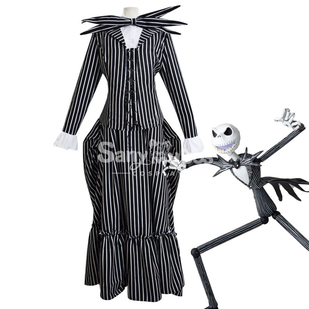 【In Stock】Anime The Nightmare Before Christmas Cosplay Jack Skellington Costume Female Costumes