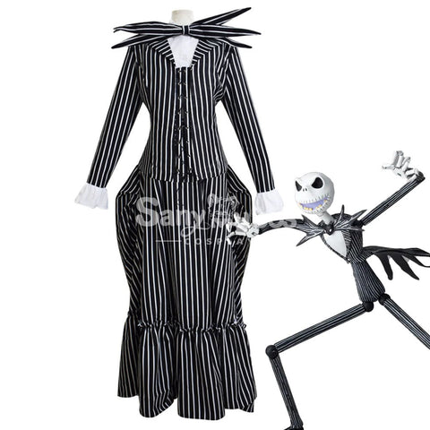 【In Stock】Anime The Nightmare Before Christmas Cosplay Jack Skellington Costume Female Costumes