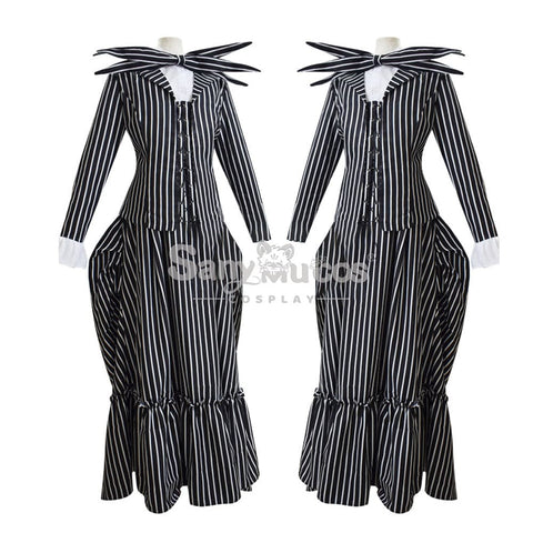 【In Stock】Anime The Nightmare Before Christmas Cosplay Jack Skellington Costume Female Costumes