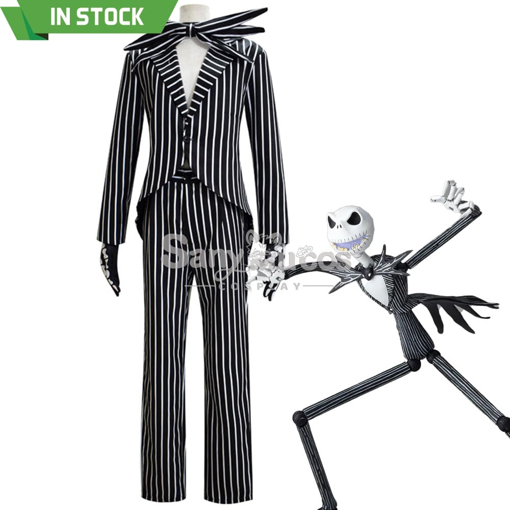 【In Stock】Anime The Nightmare Before Christmas Cosplay Jack Skellington Costume Male Costumes