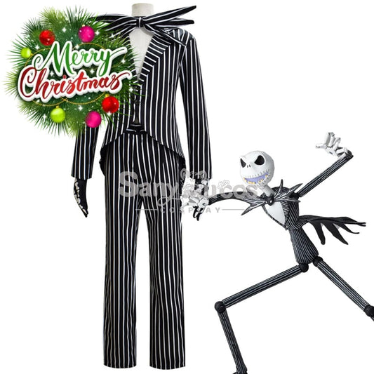 【In Stock】Anime The Nightmare Before Christmas Cosplay Jack Skellington Costume Male Costumes 1000