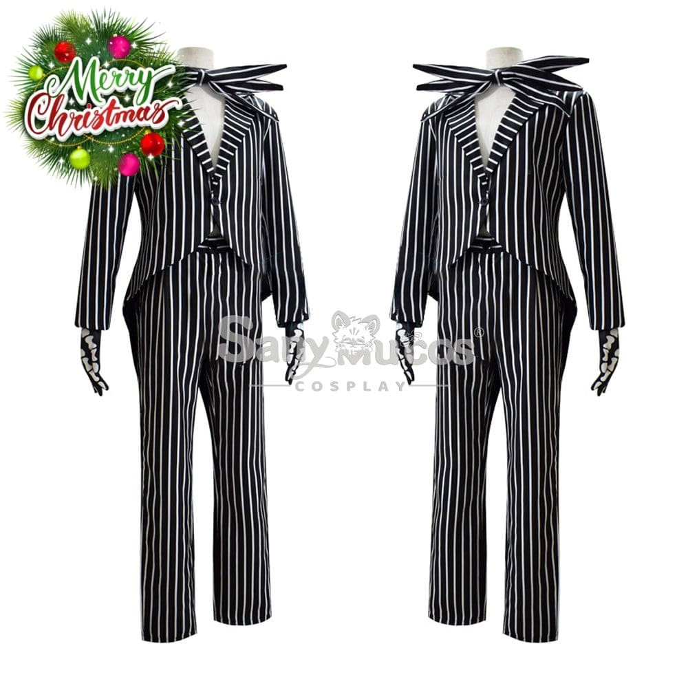 【In Stock】Anime The Nightmare Before Christmas Cosplay Jack Skellington Costume Male Costumes