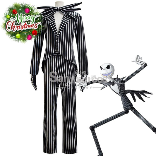 【In Stock】Anime The Nightmare Before Christmas Cosplay Jack Skellington Costume Male Costumes 1000