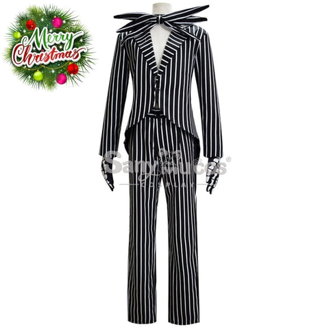 【In Stock】Anime The Nightmare Before Christmas Cosplay Jack Skellington Costume Male Costumes