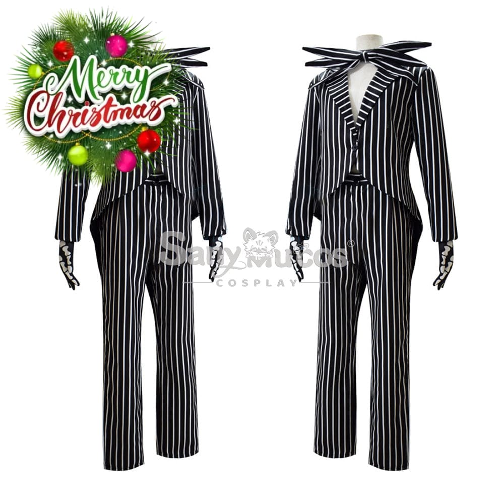 【In Stock】Anime The Nightmare Before Christmas Cosplay Jack Skellington Costume Male Costumes