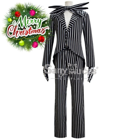 【In Stock】Anime The Nightmare Before Christmas Cosplay Jack Skellington Costume Male Costumes