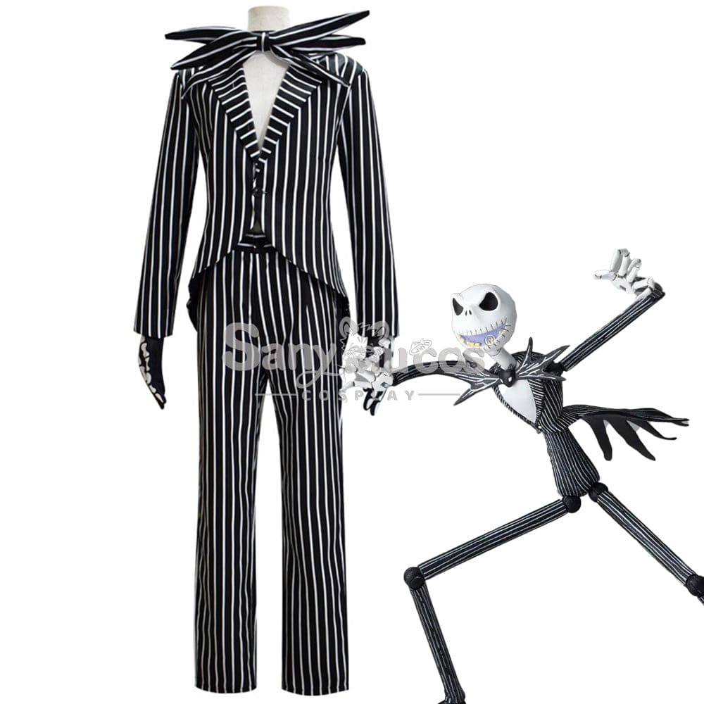 【In Stock】Anime The Nightmare Before Christmas Cosplay Jack Skellington Costume Male Costumes