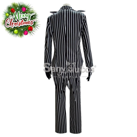 【In Stock】Anime The Nightmare Before Christmas Cosplay Jack Skellington Costume Male Costumes