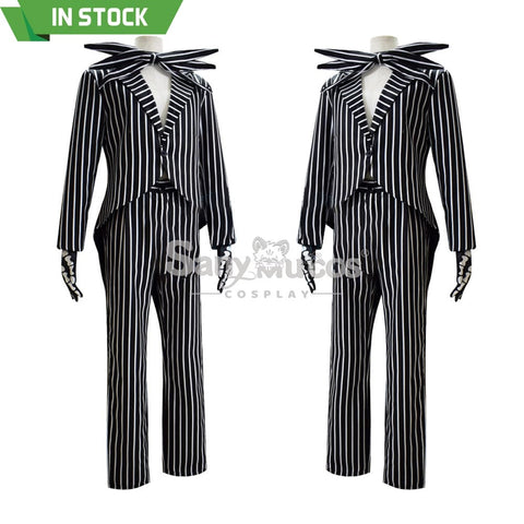 【In Stock】Anime The Nightmare Before Christmas Cosplay Jack Skellington Costume Male Costumes