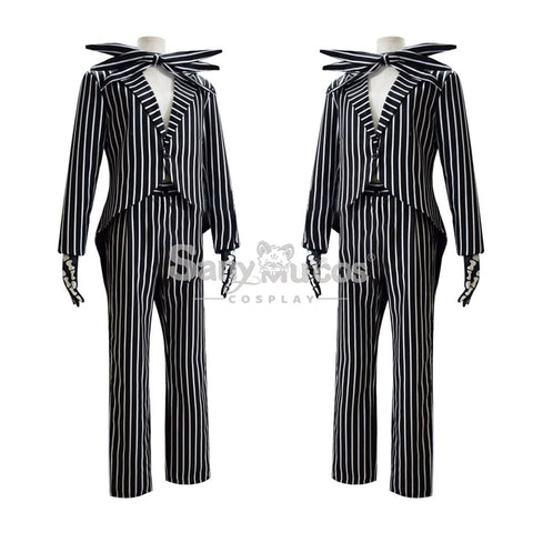 【In Stock】Anime The Nightmare Before Christmas Cosplay Jack Skellington Costume Male Costumes
