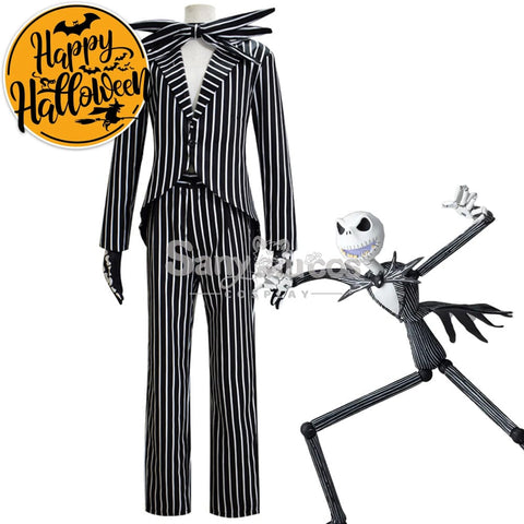 【In Stock】Anime The Nightmare Before Christmas Cosplay Jack Skellington Costume Male Costumes