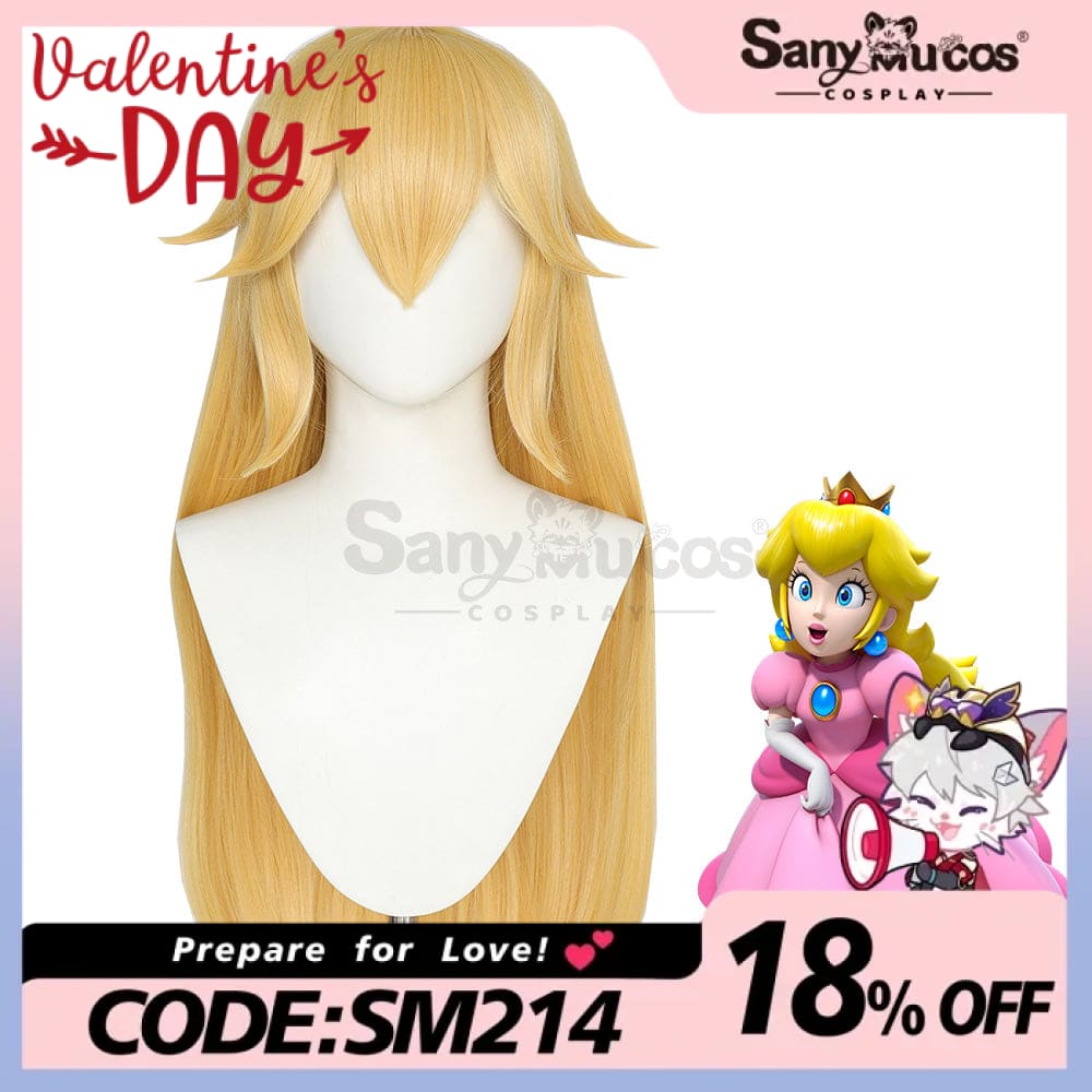 【In Stock】Anime The Super Mario Bros. Movie Cosplay Princess Peach Wig Wigs