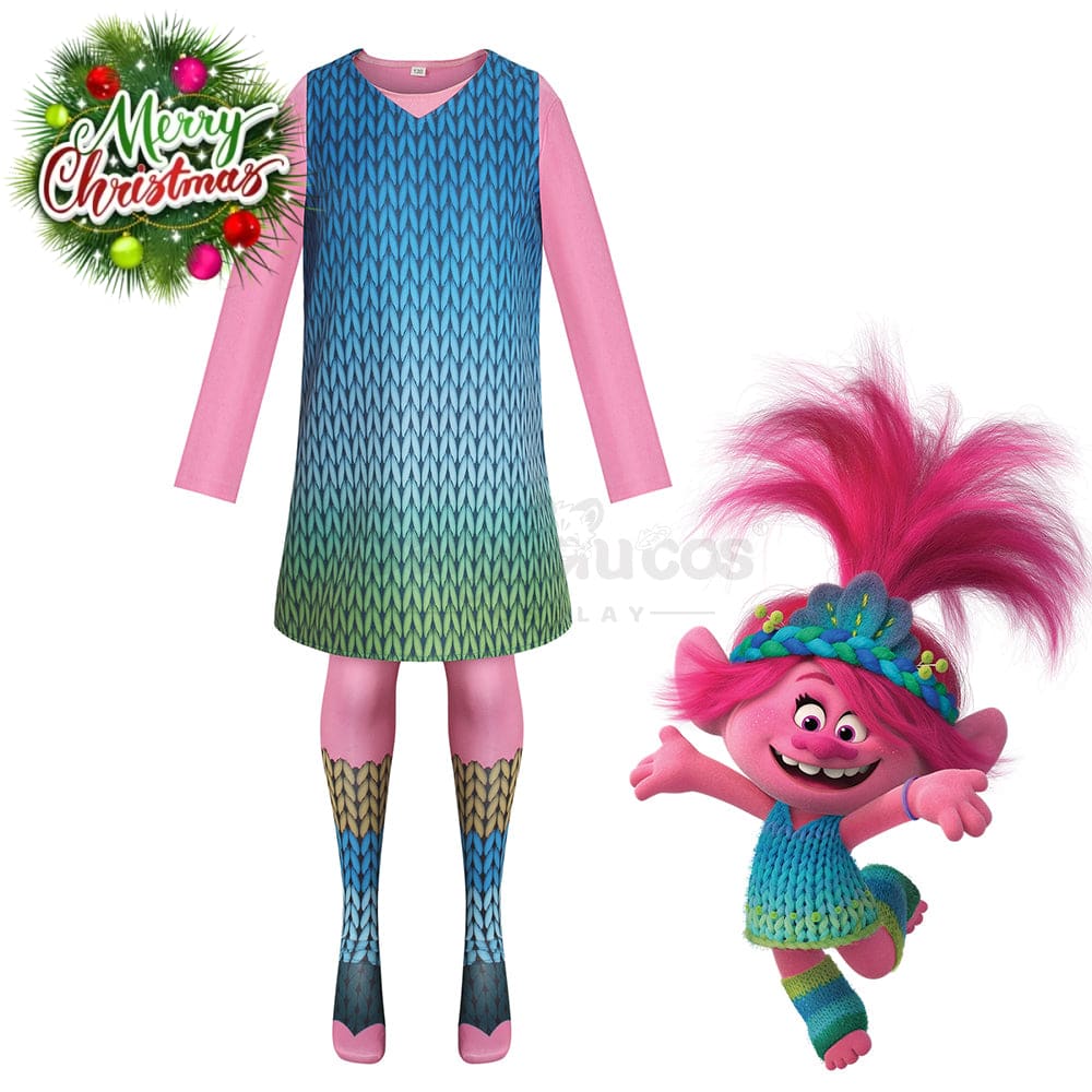 【In Stock】Anime Trolls Cosplay Poppy V-Neck Costume Costumes