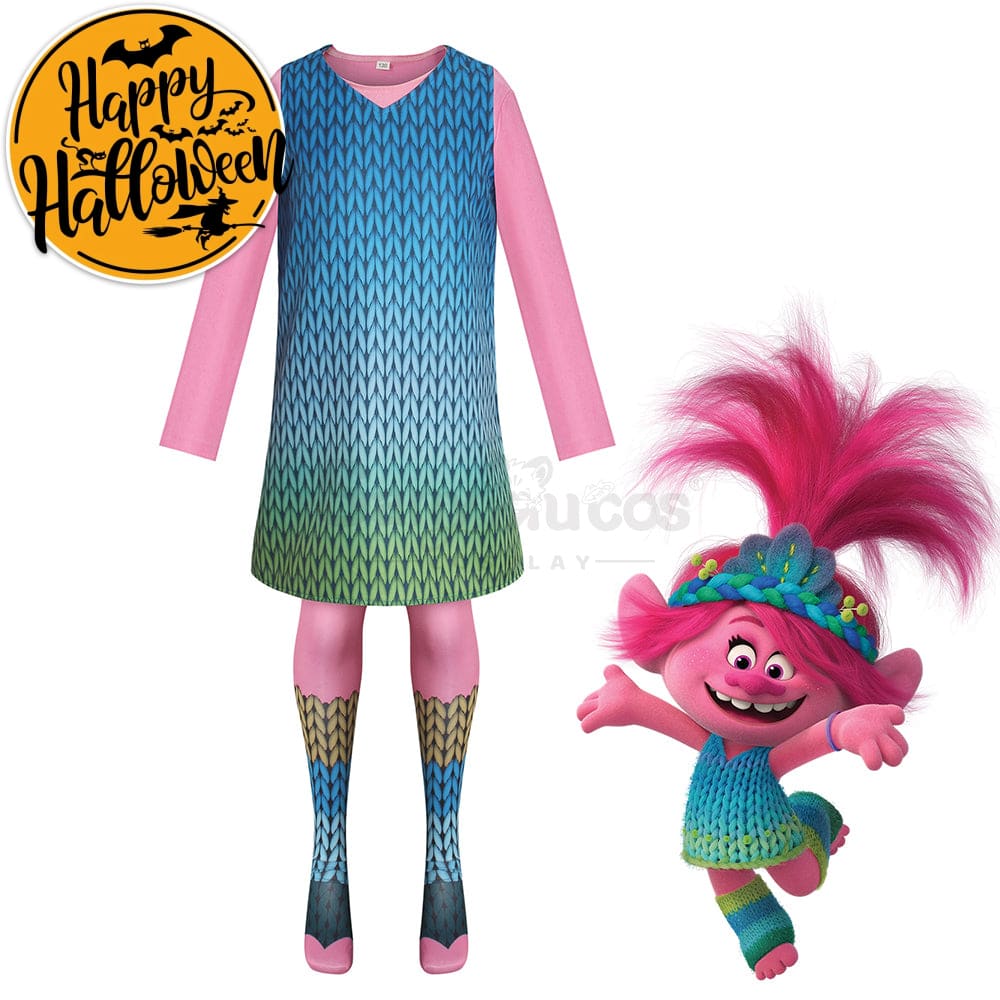 【In Stock】Anime Trolls Cosplay Poppy V-Neck Costume Costumes