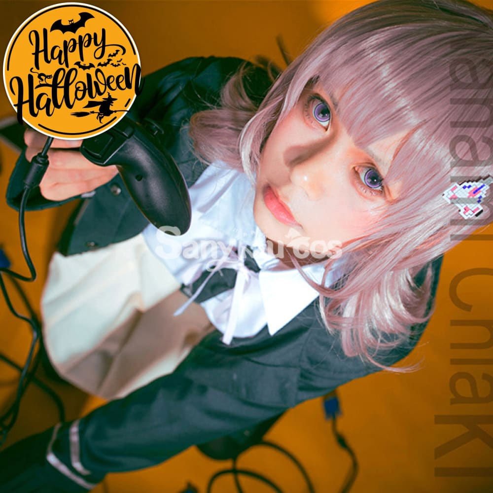 【In Stock】Animes Danganronpa Nanami Chiaki School Uniform With Hooded Jacket Cosplay Costume