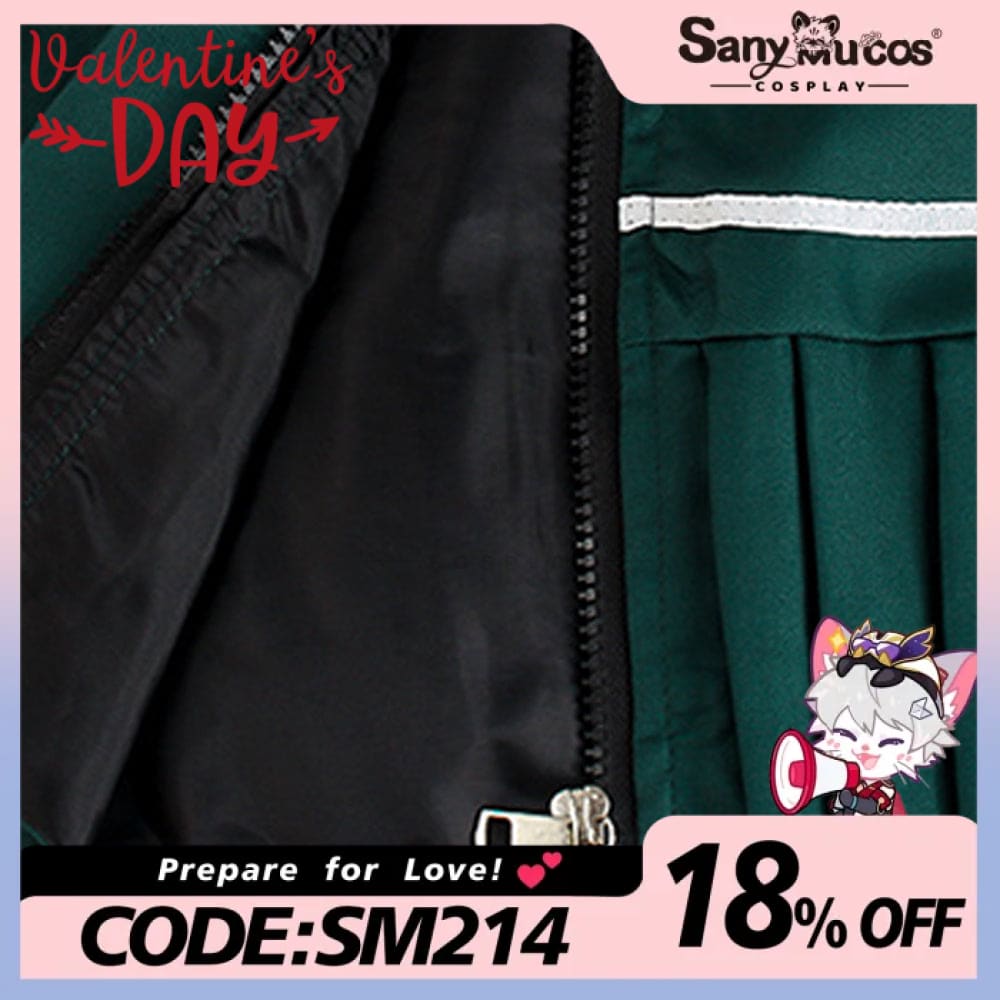 【In Stock】Animes Danganronpa Nanami Chiaki School Uniform With Hooded Jacket Cosplay Costume