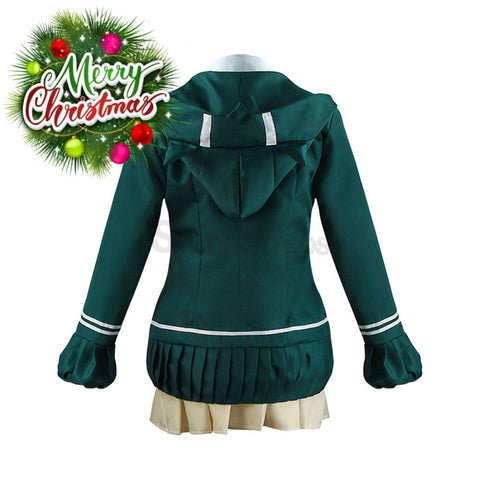 【In Stock】Animes Danganronpa Nanami Chiaki School Uniform With Hooded Jacket Cosplay Costume