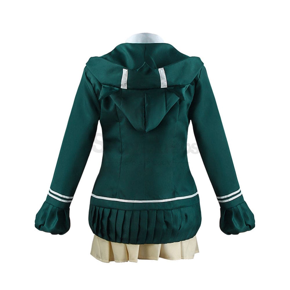 【In Stock】Animes Danganronpa Nanami Chiaki School Uniform With Hooded Jacket Cosplay Costume