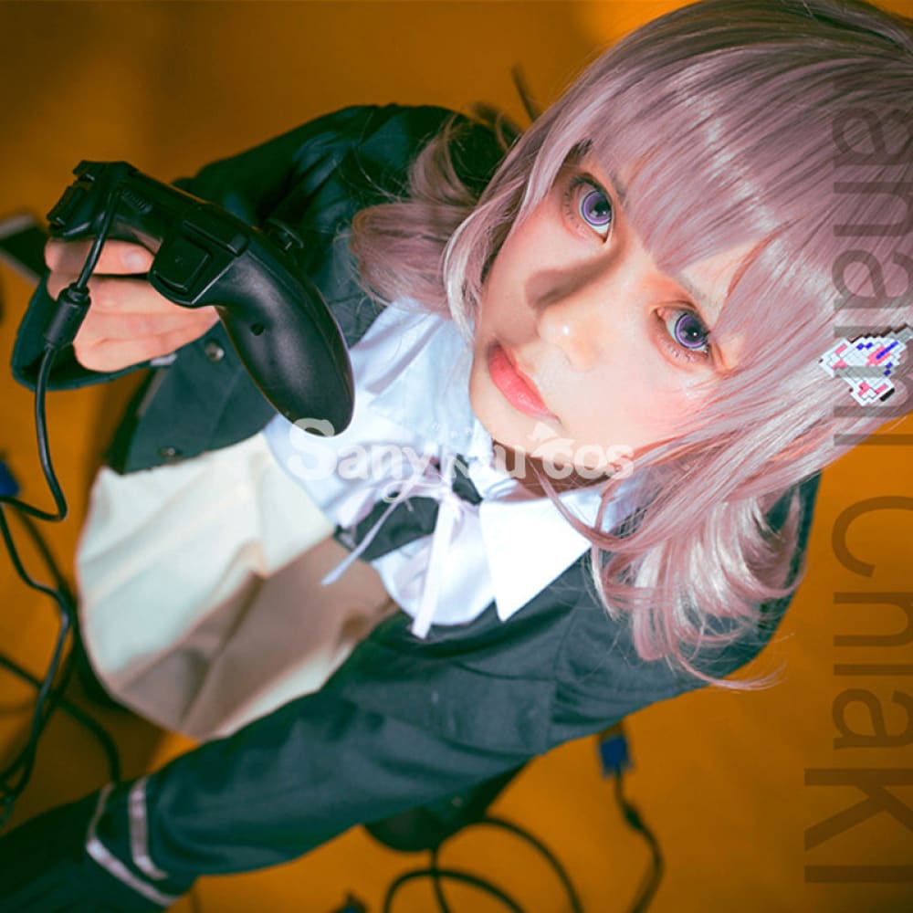 【In Stock】Animes Danganronpa Nanami Chiaki School Uniform With Hooded Jacket Cosplay Costume