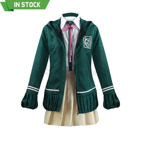 【In Stock】Animes Danganronpa Nanami Chiaki School Uniform With Hooded Jacket Cosplay Costume