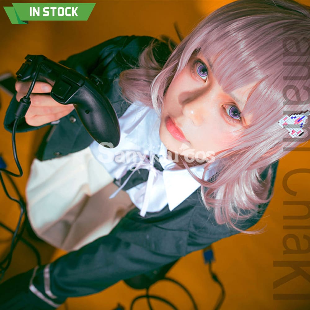 【In Stock】Animes Danganronpa Nanami Chiaki School Uniform With Hooded Jacket Cosplay Costume