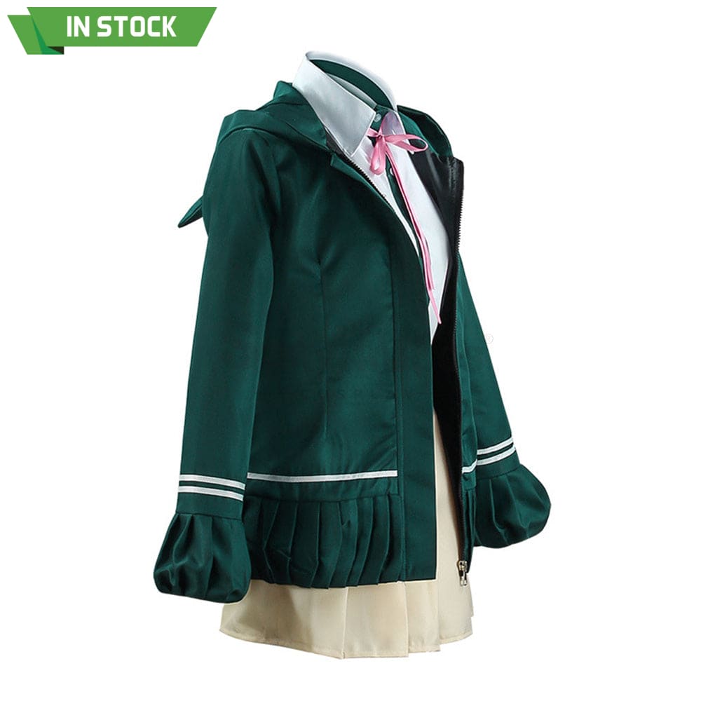 【In Stock】Animes Danganronpa Nanami Chiaki School Uniform With Hooded Jacket Cosplay Costume