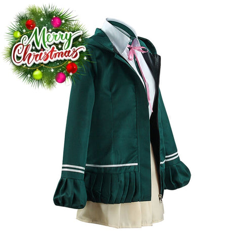 【In Stock】Animes Danganronpa Nanami Chiaki School Uniform With Hooded Jacket Cosplay Costume