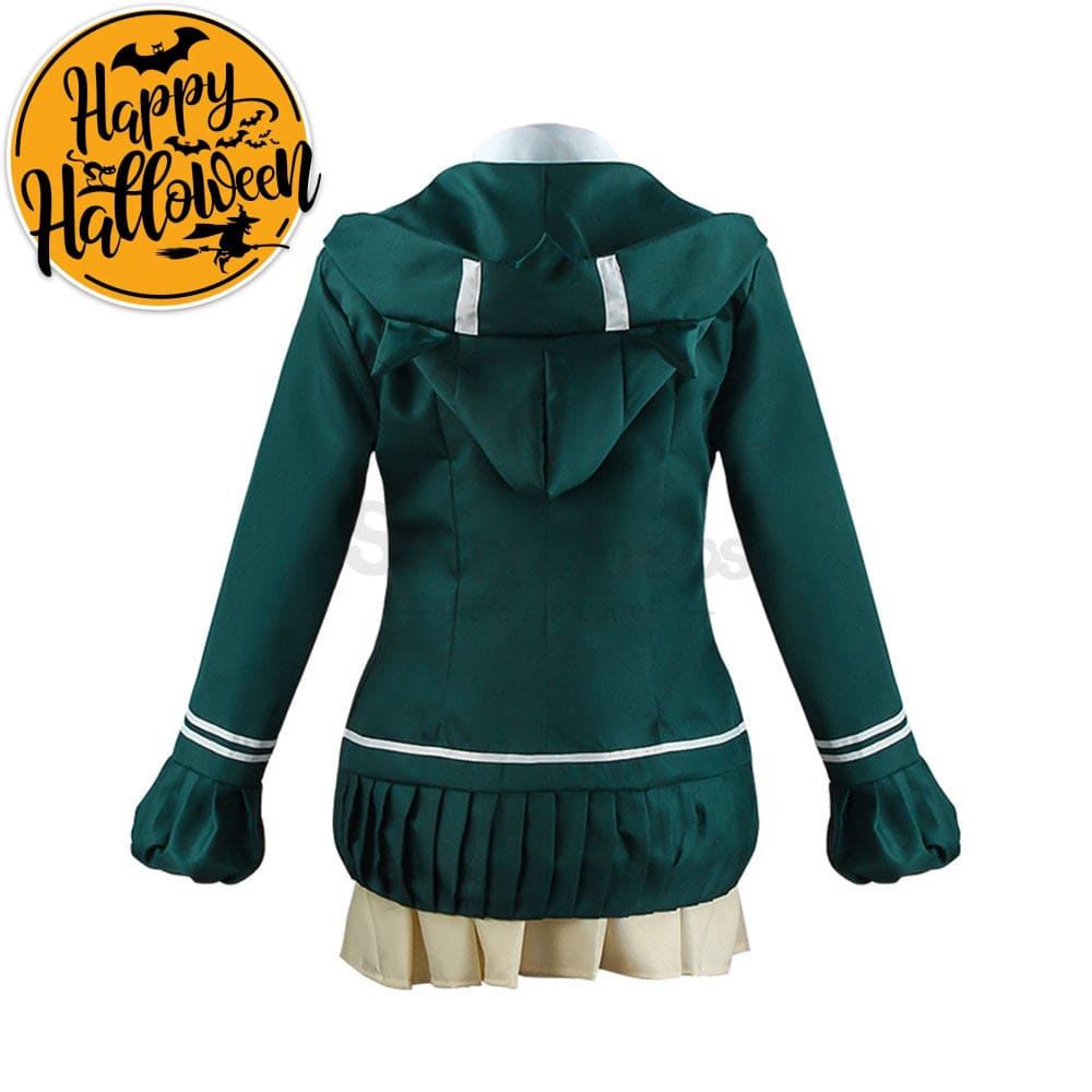 【In Stock】Animes Danganronpa Nanami Chiaki School Uniform With Hooded Jacket Cosplay Costume
