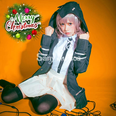 【In Stock】Animes Danganronpa Nanami Chiaki School Uniform With Hooded Jacket Cosplay Costume