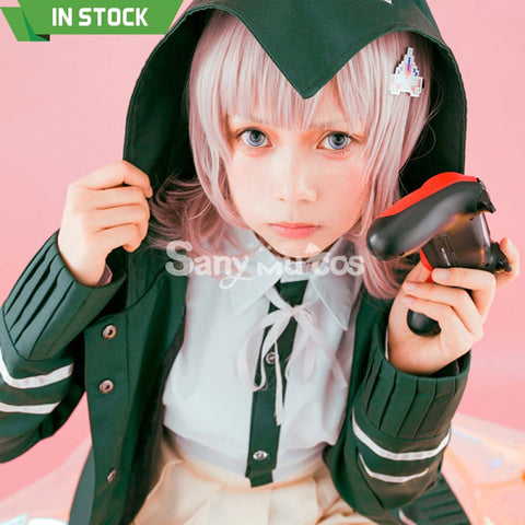 【In Stock】Animes Danganronpa Nanami Chiaki School Uniform With Hooded Jacket Cosplay Costume