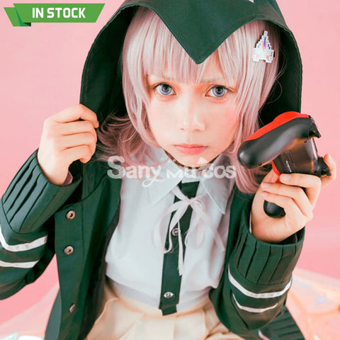 【In Stock】Animes Danganronpa Nanami Chiaki School Uniform With Hooded Jacket Cosplay Costume