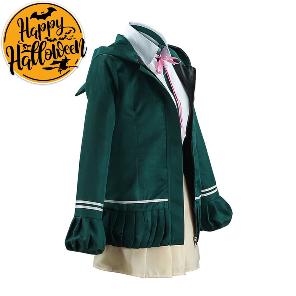 【In Stock】Animes Danganronpa Nanami Chiaki School Uniform With Hooded Jacket Cosplay Costume