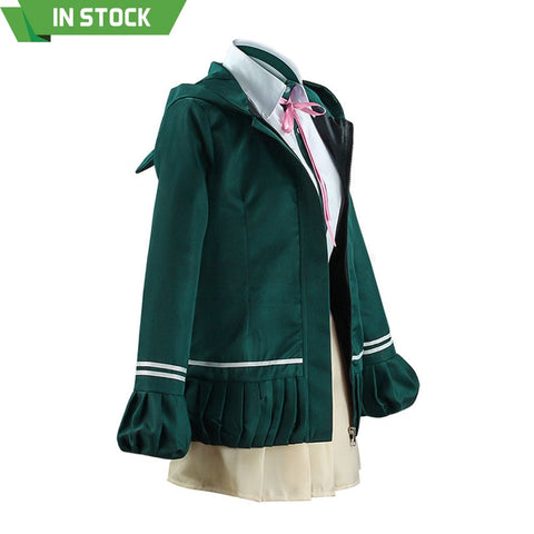 【In Stock】Animes Danganronpa Nanami Chiaki School Uniform With Hooded Jacket Cosplay Costume