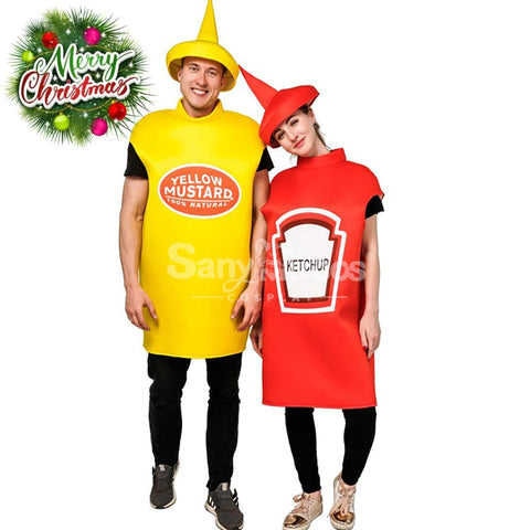【In Stock】Carnival Cosplay Adult Mustard Ketchup For Men And Women Stage Performance Party