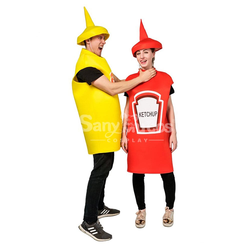 【In Stock】Carnival Cosplay Adult Mustard Ketchup For Men And Women Stage Performance Party