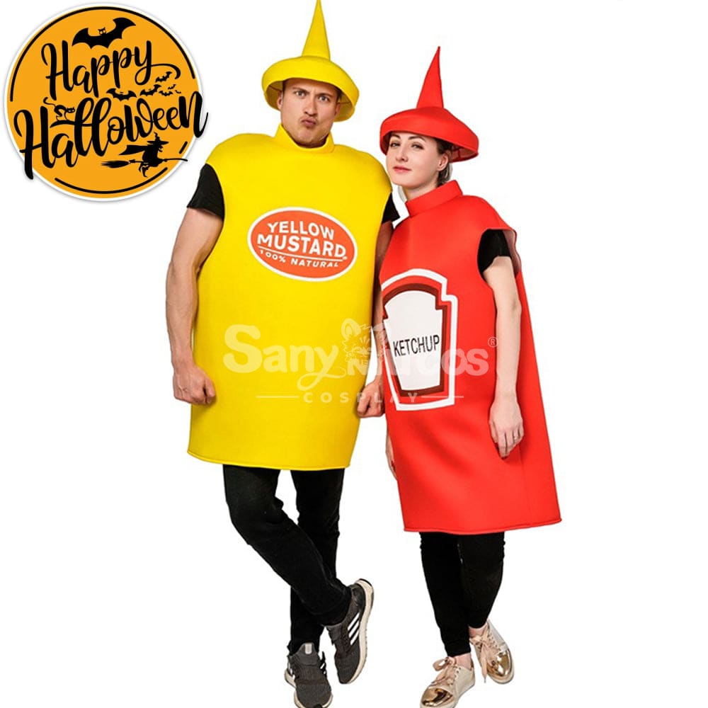 【In Stock】Carnival Cosplay Adult Mustard Ketchup For Men And Women Stage Performance Party