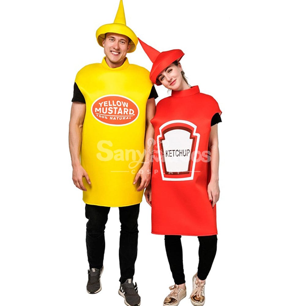 【In Stock】Carnival Cosplay Adult Mustard Ketchup For Men And Women Stage Performance Party