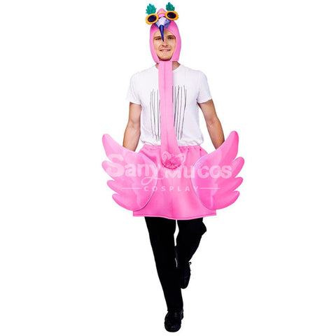 【In Stock】Carnival Cosplay Adult Pink Flamingo Funny Stage Performance Party Costume Costumes