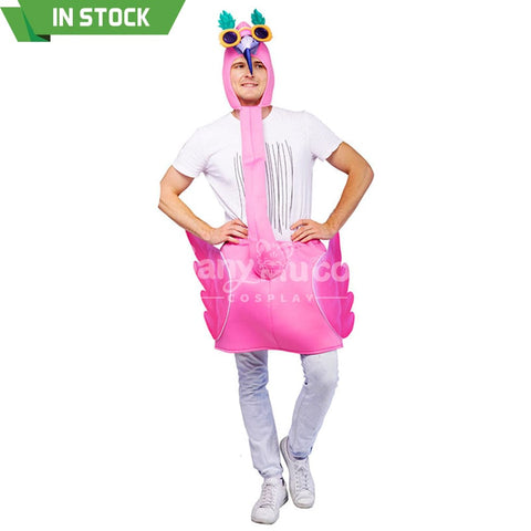 【In Stock】Carnival Cosplay Adult Pink Flamingo Funny Stage Performance Party Costume Costumes