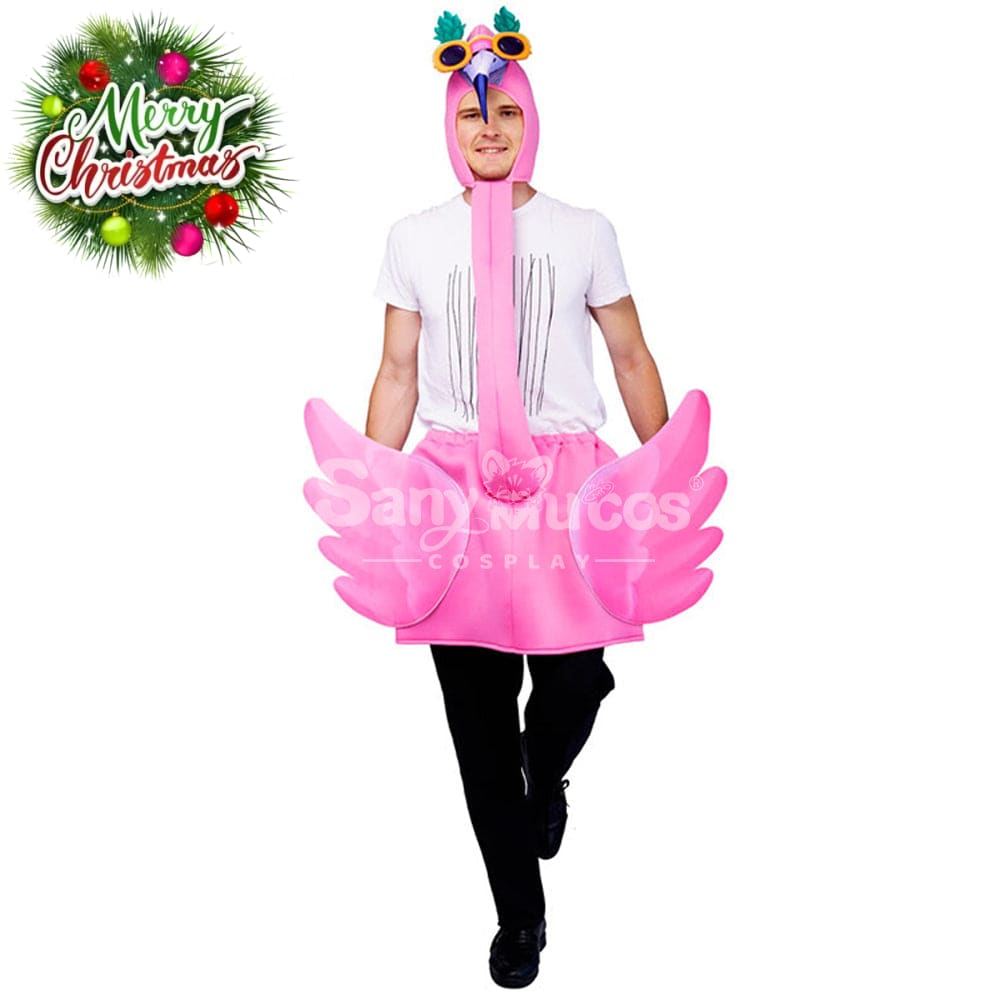 【In Stock】Carnival Cosplay Adult Pink Flamingo Funny Stage Performance Party Costume Costumes