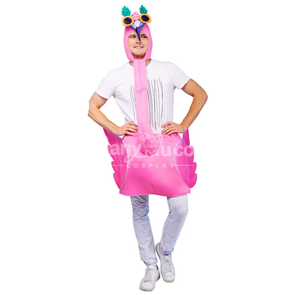 【In Stock】Carnival Cosplay Adult Pink Flamingo Funny Stage Performance Party Costume Costumes