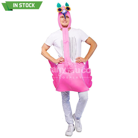 【In Stock】Carnival Cosplay Adult Pink Flamingo Funny Stage Performance Party Costume Costumes