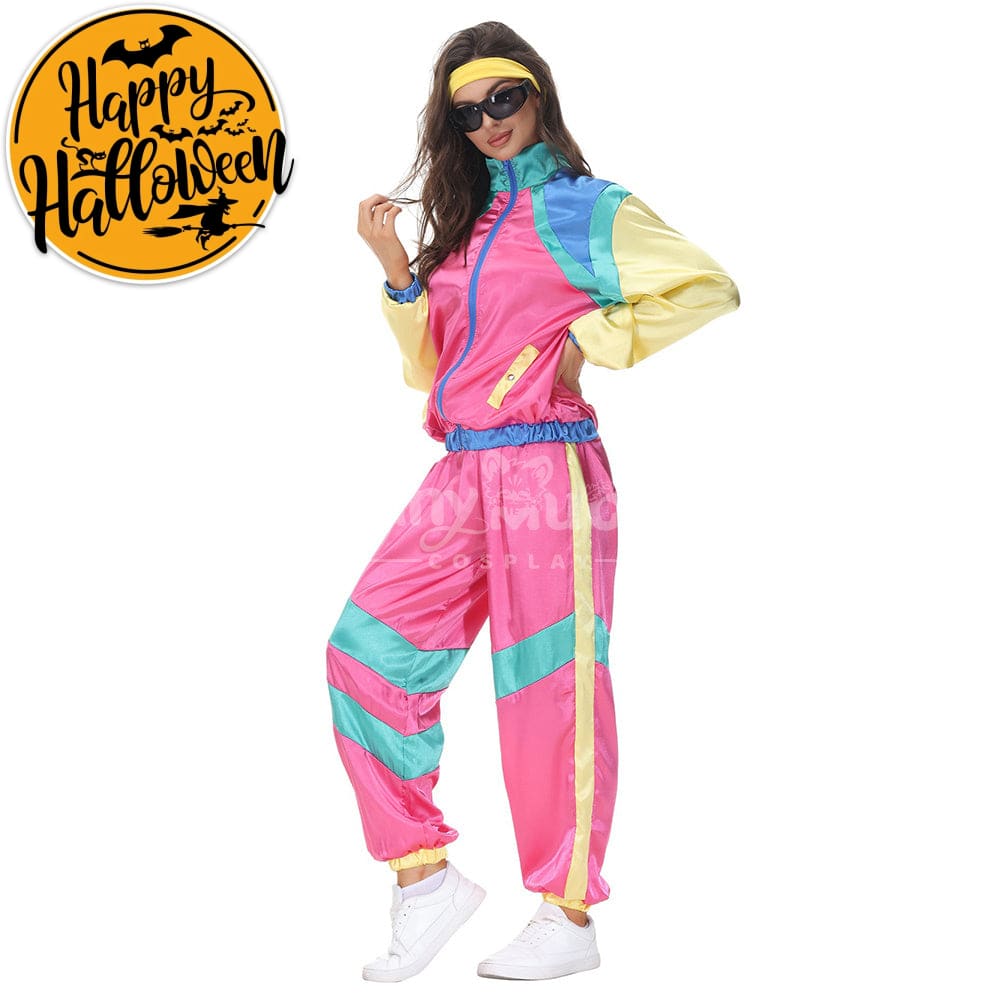 【In Stock】Carnival Cosplay Couple Hip-Hop Retro Disco Stage Performance Jumpsuit Costume Costumes