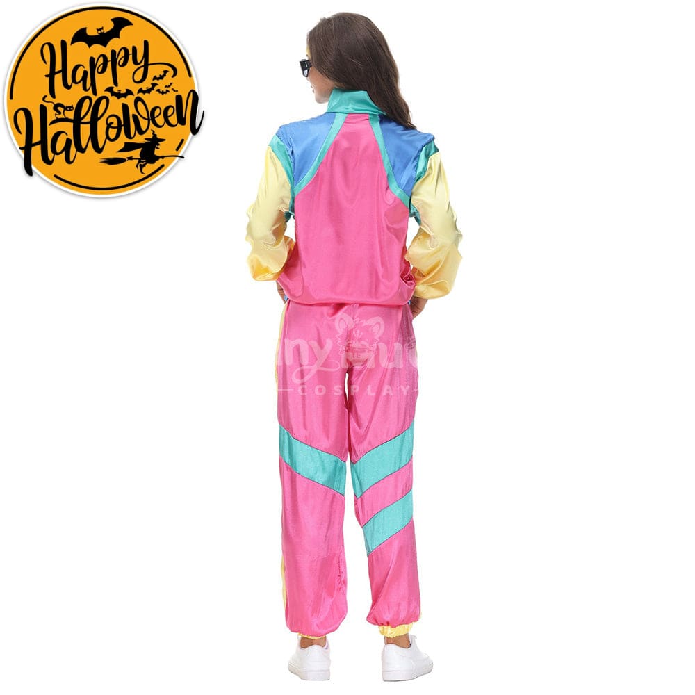 【In Stock】Carnival Cosplay Couple Hip-Hop Retro Disco Stage Performance Jumpsuit Costume Costumes