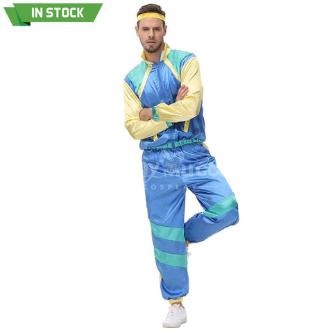 【In Stock】Carnival Cosplay Couple Hip-Hop Retro Disco Stage Performance Jumpsuit Costume Costumes