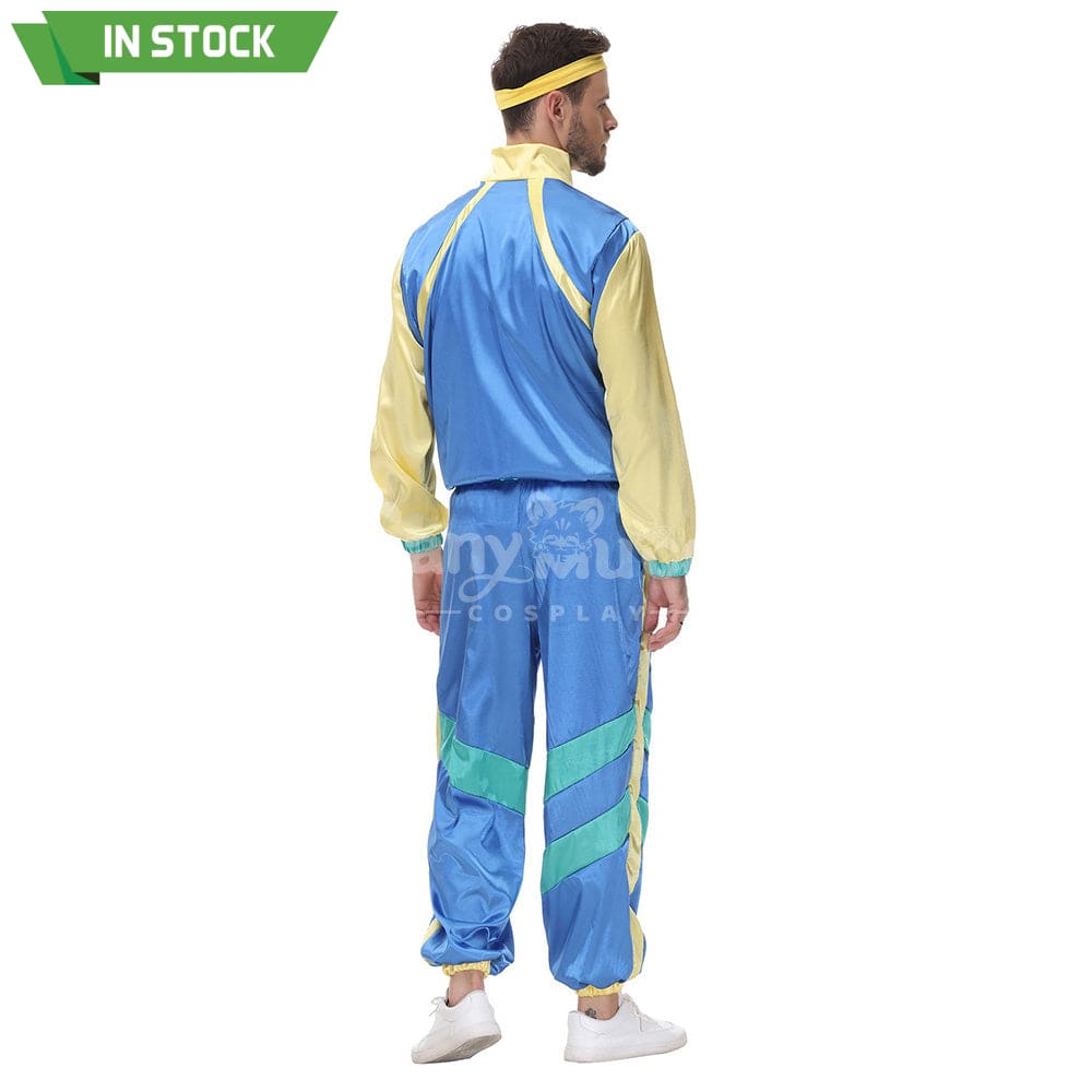 【In Stock】Carnival Cosplay Couple Hip-Hop Retro Disco Stage Performance Jumpsuit Costume Costumes