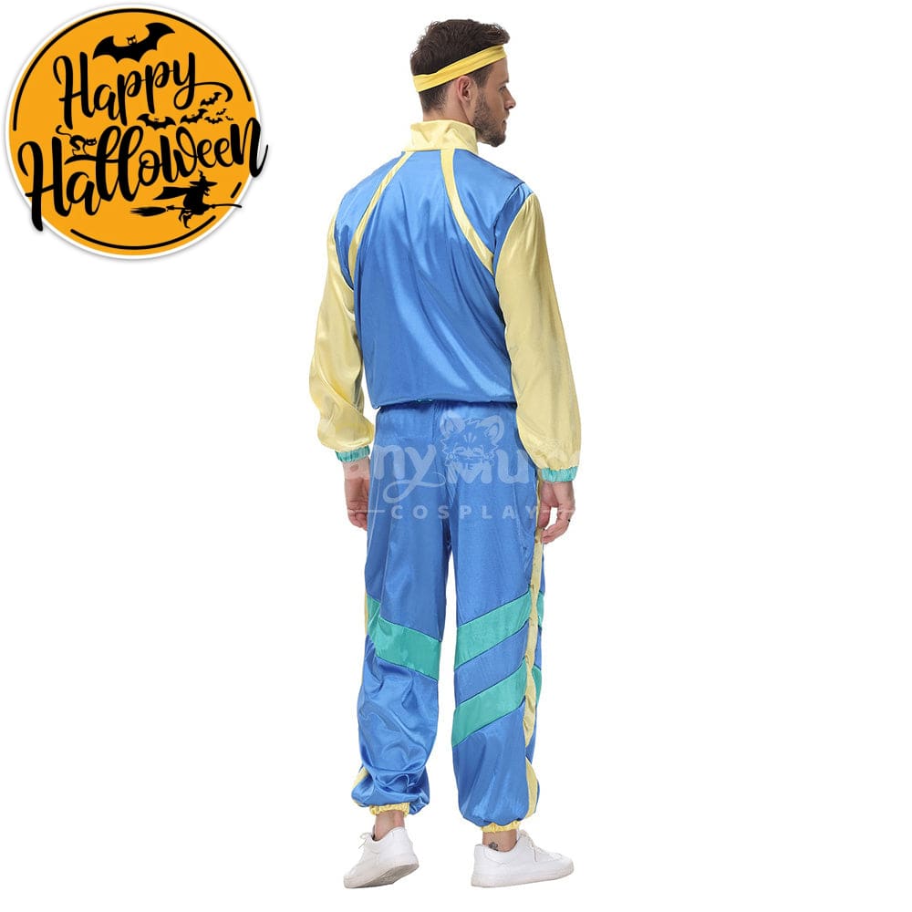 【In Stock】Carnival Cosplay Couple Hip-Hop Retro Disco Stage Performance Jumpsuit Costume Costumes