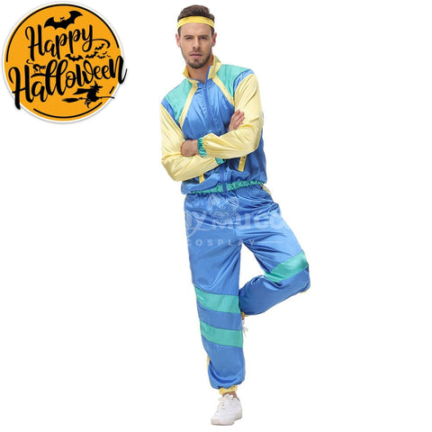【In Stock】Carnival Cosplay Couple Hip-Hop Retro Disco Stage Performance Jumpsuit Costume Costumes