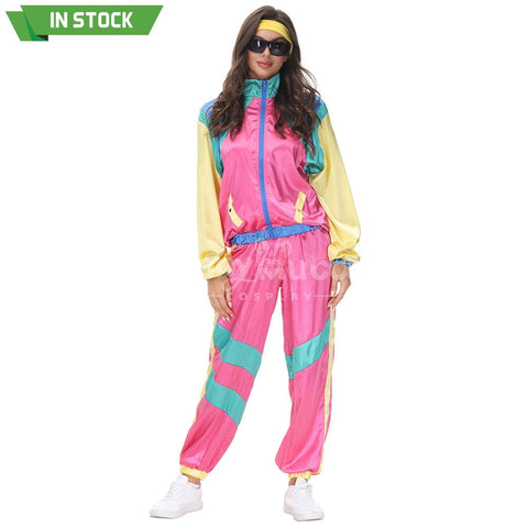 【In Stock】Carnival Cosplay Couple Hip-Hop Retro Disco Stage Performance Jumpsuit Costume Female